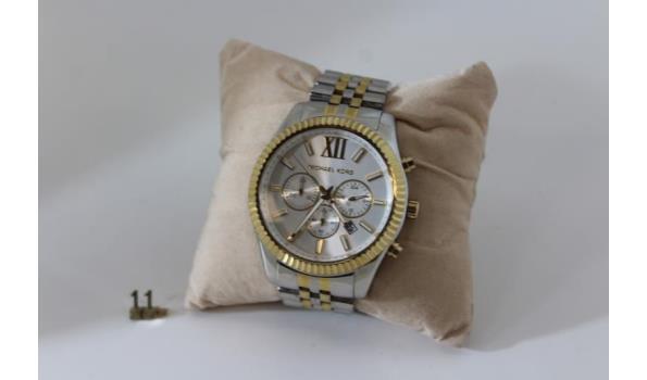 heren horloge MICHAEL KORS MK8344, quartz, vv stopwatch, goud en zilver mix, mogelijke gebruikssporen, mogelijks nieuwe batterij nodig